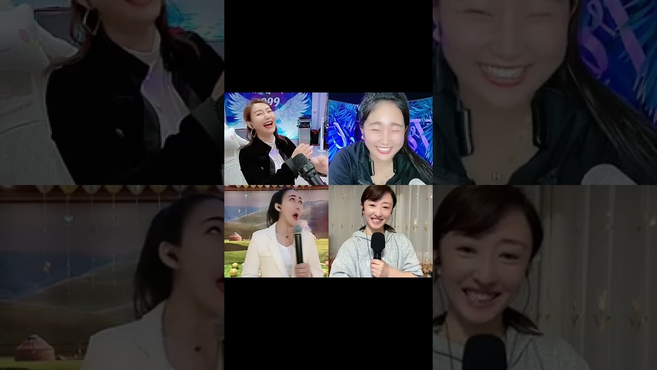 💎小腿儿💎  四人連線才藝互動 小龙女 梦洋 阿茹娜 2022.04.27 #記錄快手好聲音