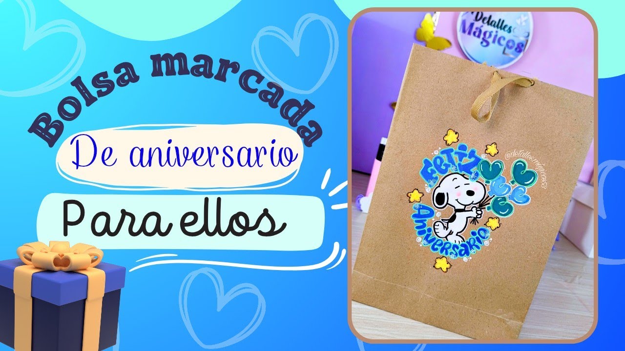 Te dejo esta idea de BOLSA MARCADA de aniversario PARA ELLOS 💙👌🏻✨