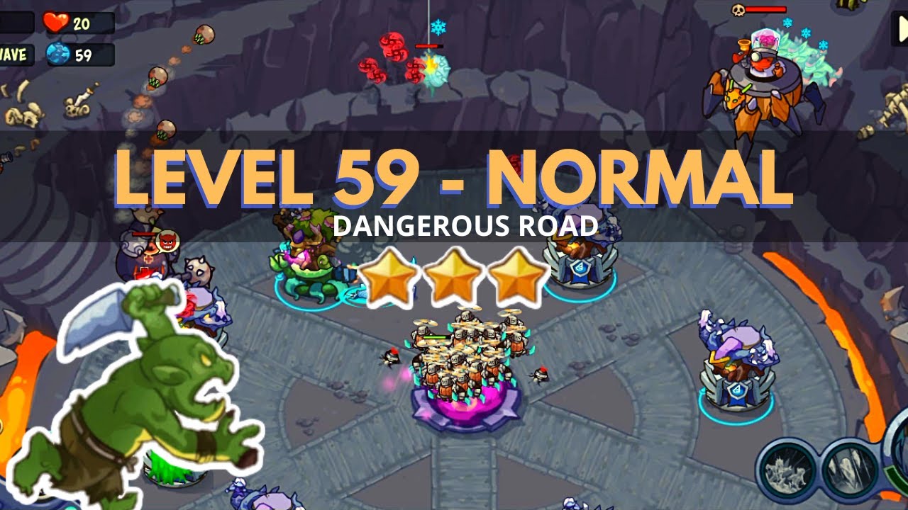 King of Defense: Level 59 NORMAL / DANGEROUS ROAD / GAMEPLAY