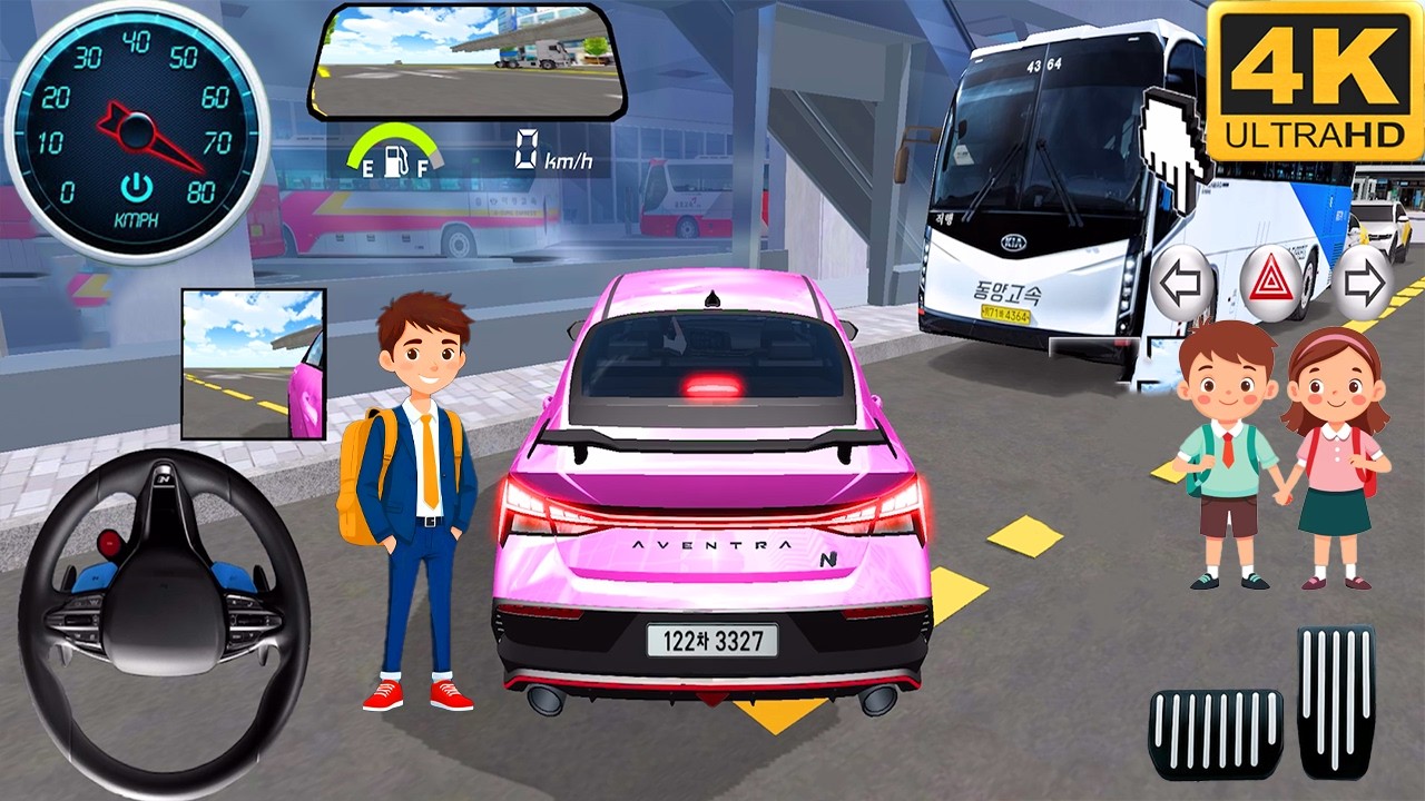 New School Bus - VS Super Fast Car Driving - Simulator 3d Driving Class Android Gameplayv