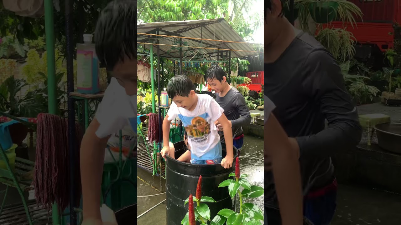 Rain Fun with Siblings