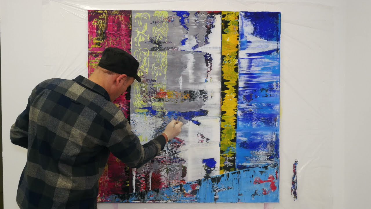 Squeegee painting 2, with Be´shan