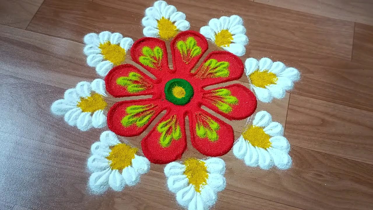 Daily Easy Rangoli For Home #yt
