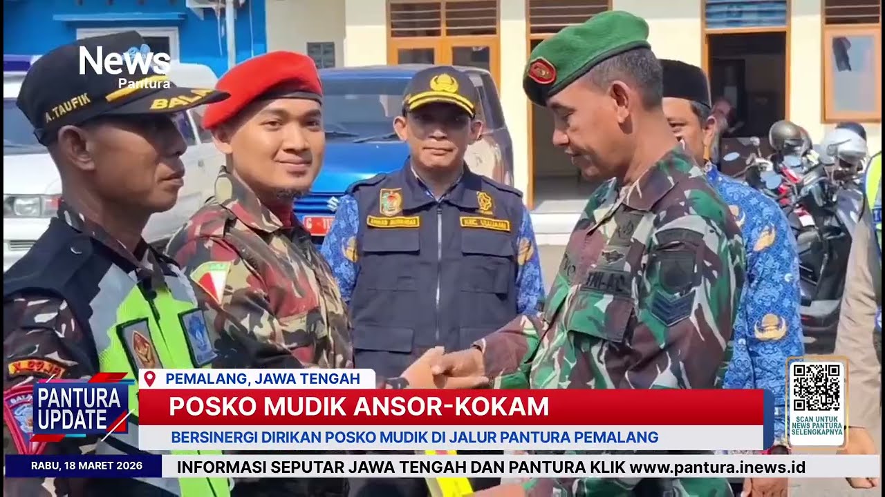 Sinergitas Banser dan Kokam Pemalang dirikan Posko Mudik Lebaran 2026