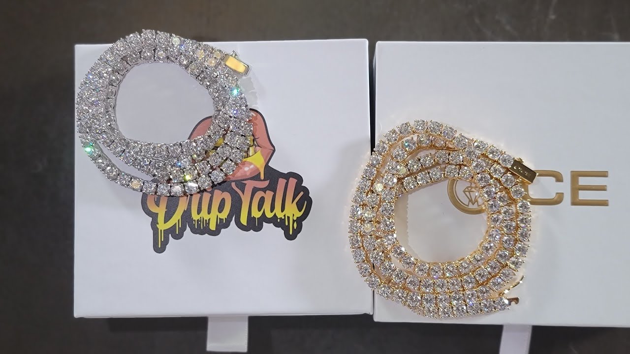 6ice 5mm Tennis Chain compared to Driptalkjewelry 5mm Tennis