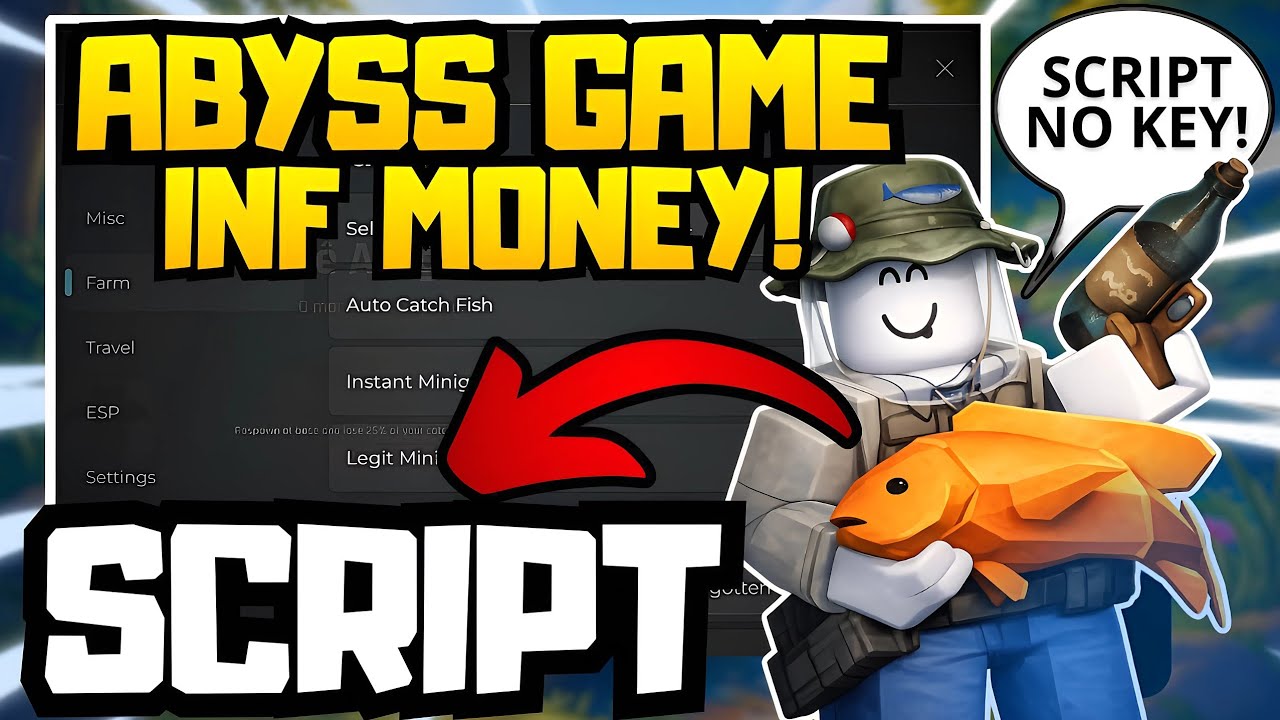 [🐟] Abyss Game SCRIPT - Instante Fish Catch + Auto Sell & Oxygen Inf! (SEM KEY) PASTEBIN!!