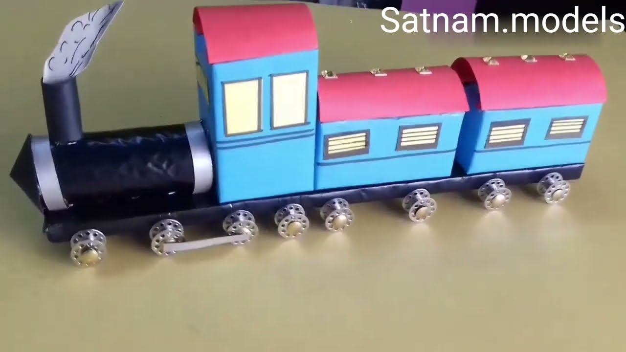 How to make model of train || making train model ideas || working train model for school 