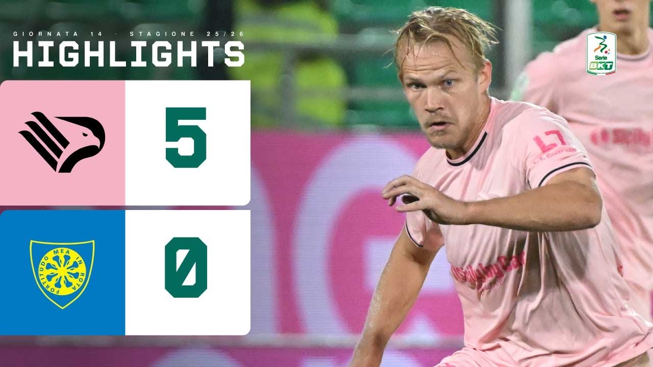 Palermo-Carrarese 5-0 | MANITA dei rosanero  | HIGHLIGHTS Serie BKT