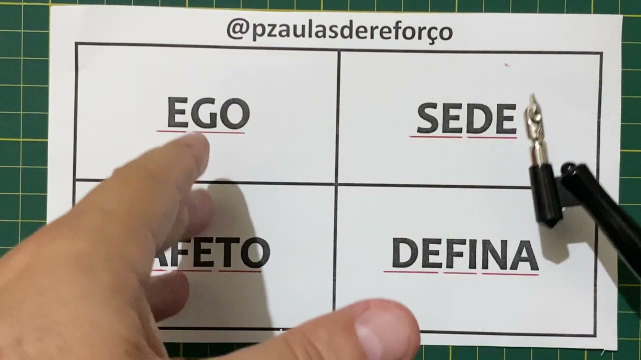 VAMOS LER AGORA AS PALAVRAS: EGO, AFETO, DEFINA & SEDE (ÁGUA/LUGAR).