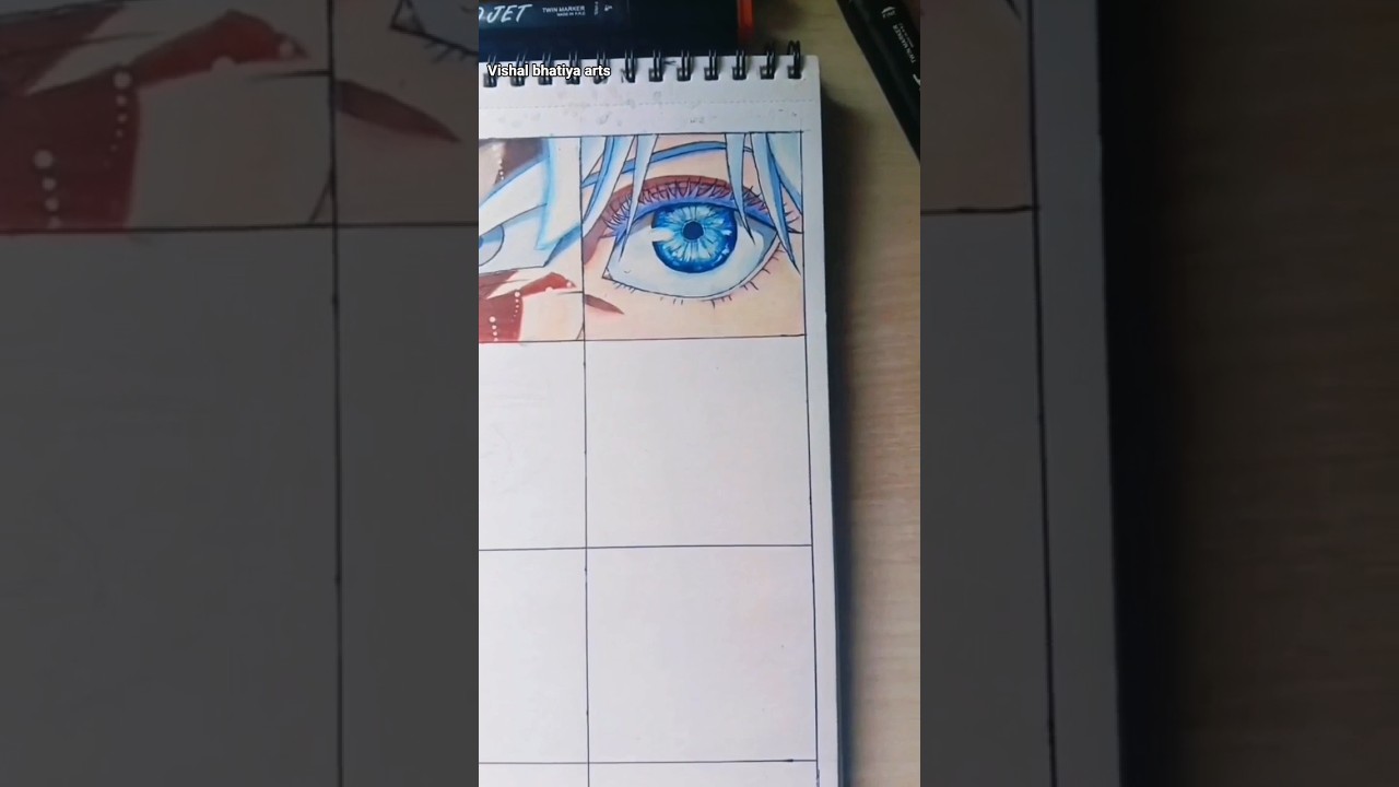Drawing gojo eye from Jujutsu Kaisen #shorts #anime #drawing