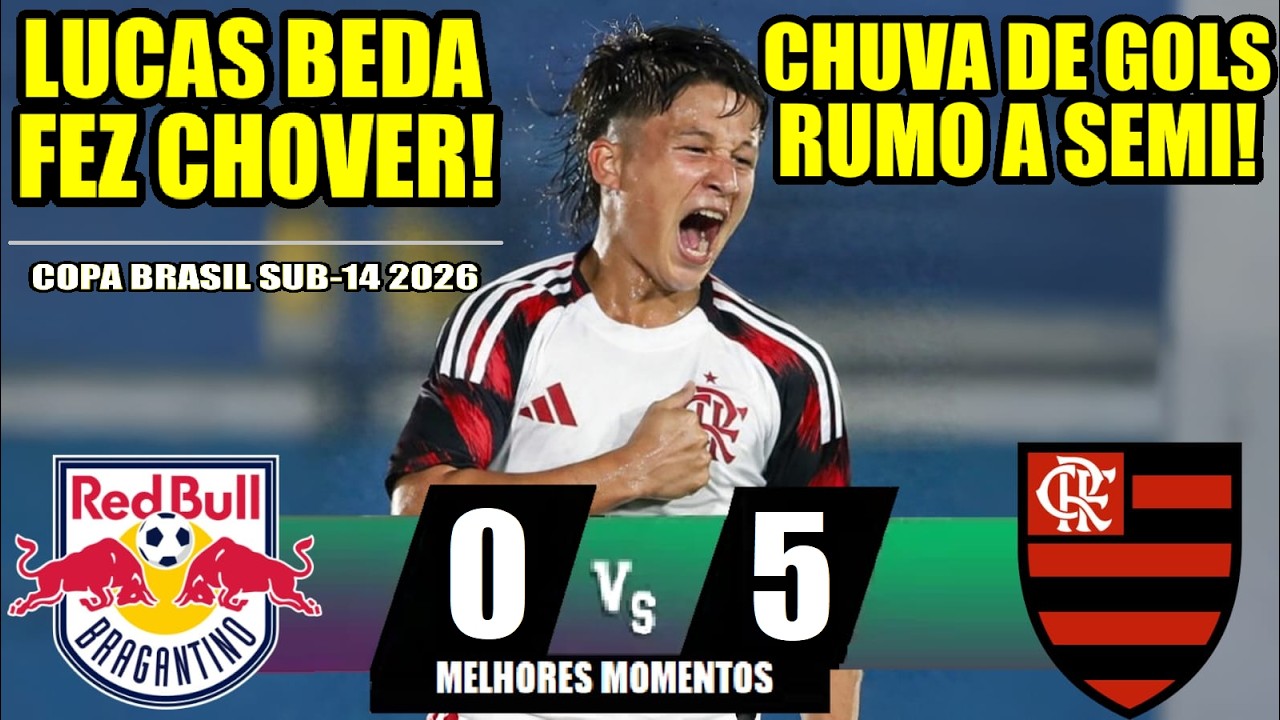 MELHORES MOMENTOS - BRAGANTINO 0x5 FLAMENGO - COPA BRASIL SUB-14 QUARTAS - GOLS BEDA/JUAN/LUIZ/ALEF