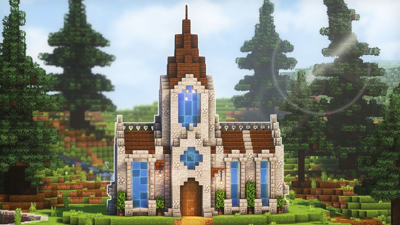 Minecraft: How to Build a Medieval Church Tutorial