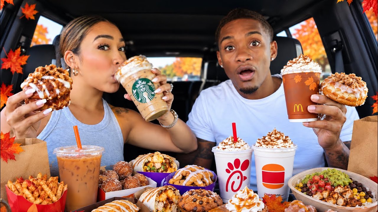 Trying NEW Fall Menu Items From Fast Food Restaurants! 
