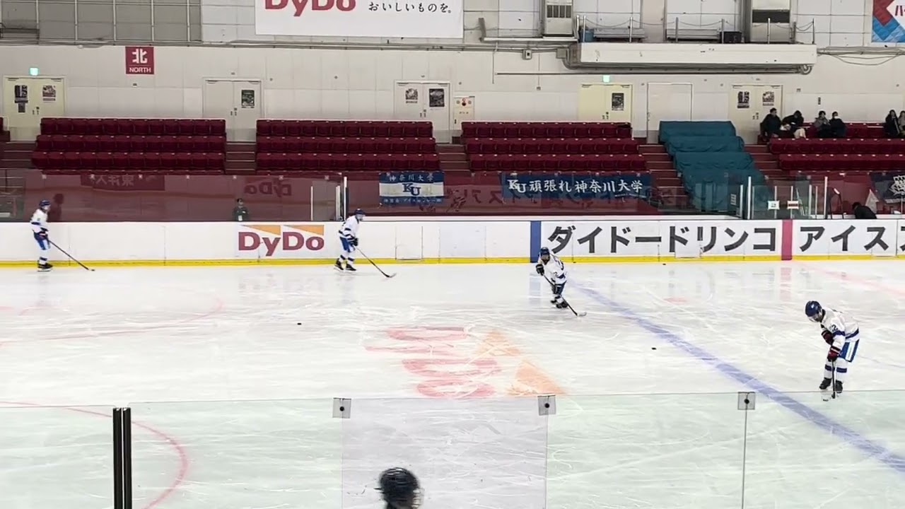 2025.12.23 アイスホッケー 第98回日本学生氷上競技選手権大会、神奈川大学 試合前練習