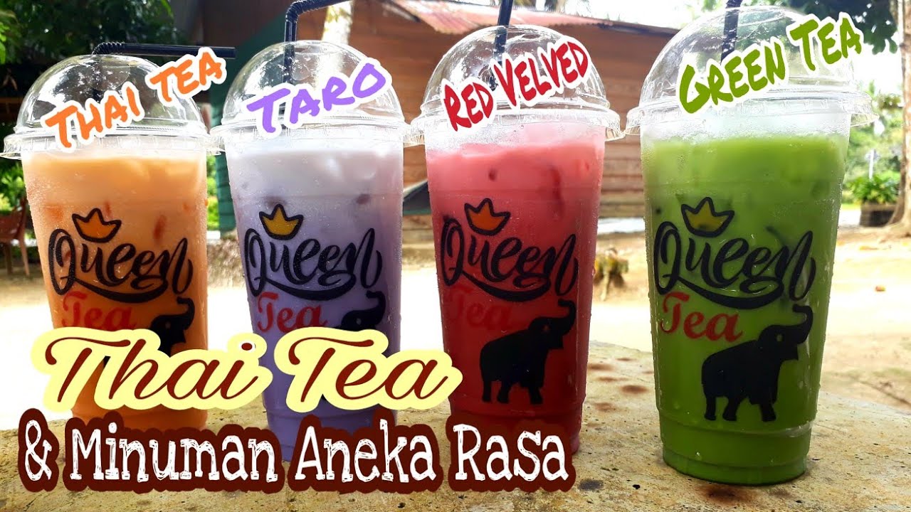 Cara membuat Thai Tea | Green Tea | Taro | Red Velvet | Minuman Kekinian