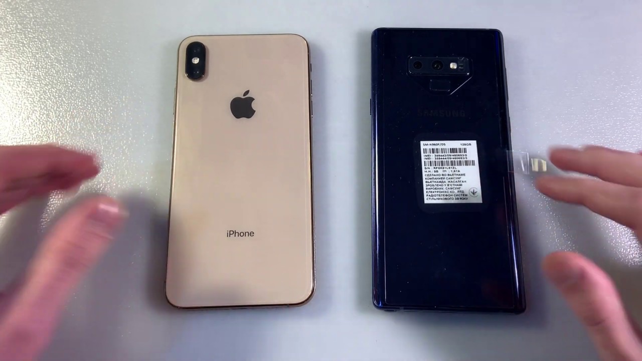 iPhone XS Max vs Samsung Galaxy Note 9