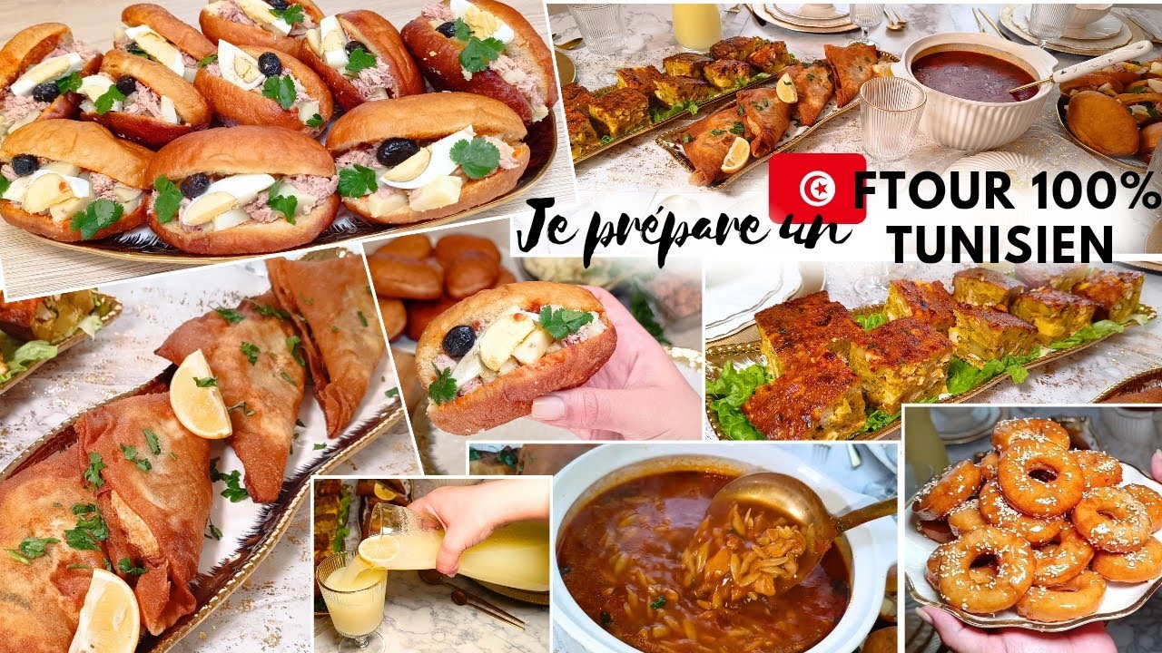 ✨RECETTE RAMADAN✨  FTOUR 💯 TUNISIE🇹🇳 Brick tunisienne , tajine , chorba langue d'oiseaux , fricassé