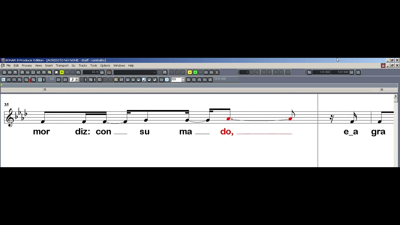ACREDITO NO NOME  - Contralto