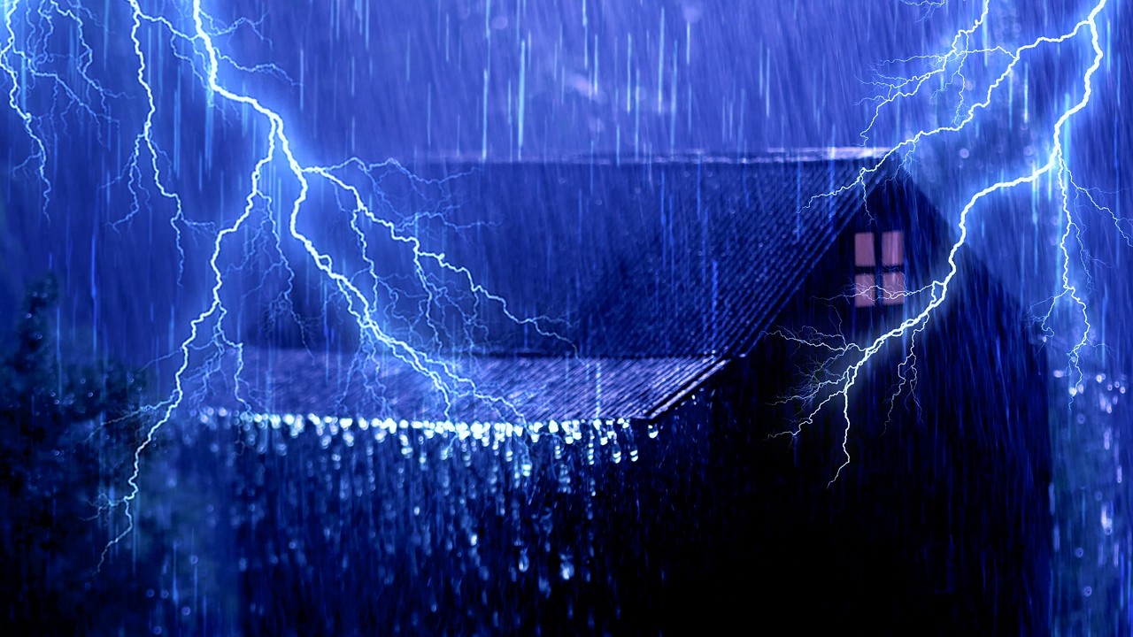 Sonidos de lluvia y tormenta para dormir | Ruido blanco para dormir profundamente durante 3 horas