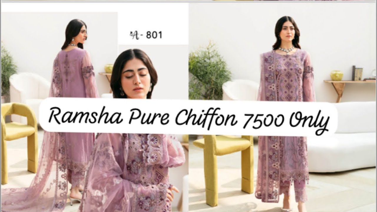 RAMSHA 2024 pure Chiffon flat 1500 discount 🚨😳🤩 @usmanbrandspvtLtd #ramsha #purechiffon