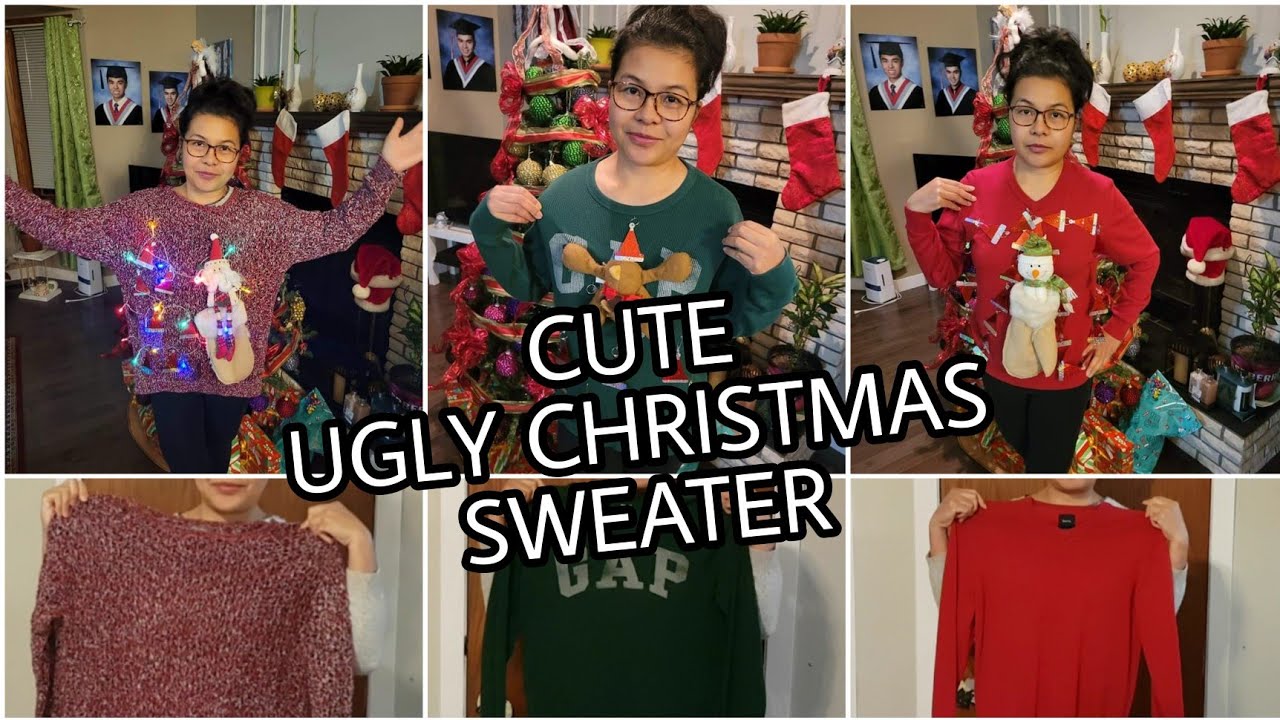 Уродливые рождественские свитера своими руками — без шитья — бюджетно #uglysweater