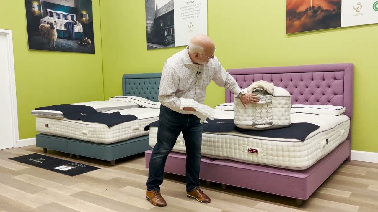 Harrison Spinks Introduction with Barrie Brown of sleep. Luxury Beds