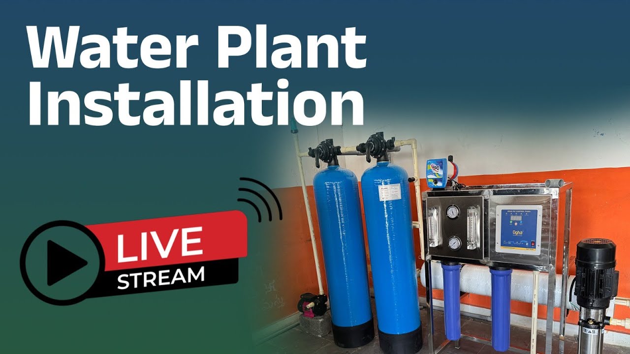 1000 LPH RO Water Plant Installation (Live)