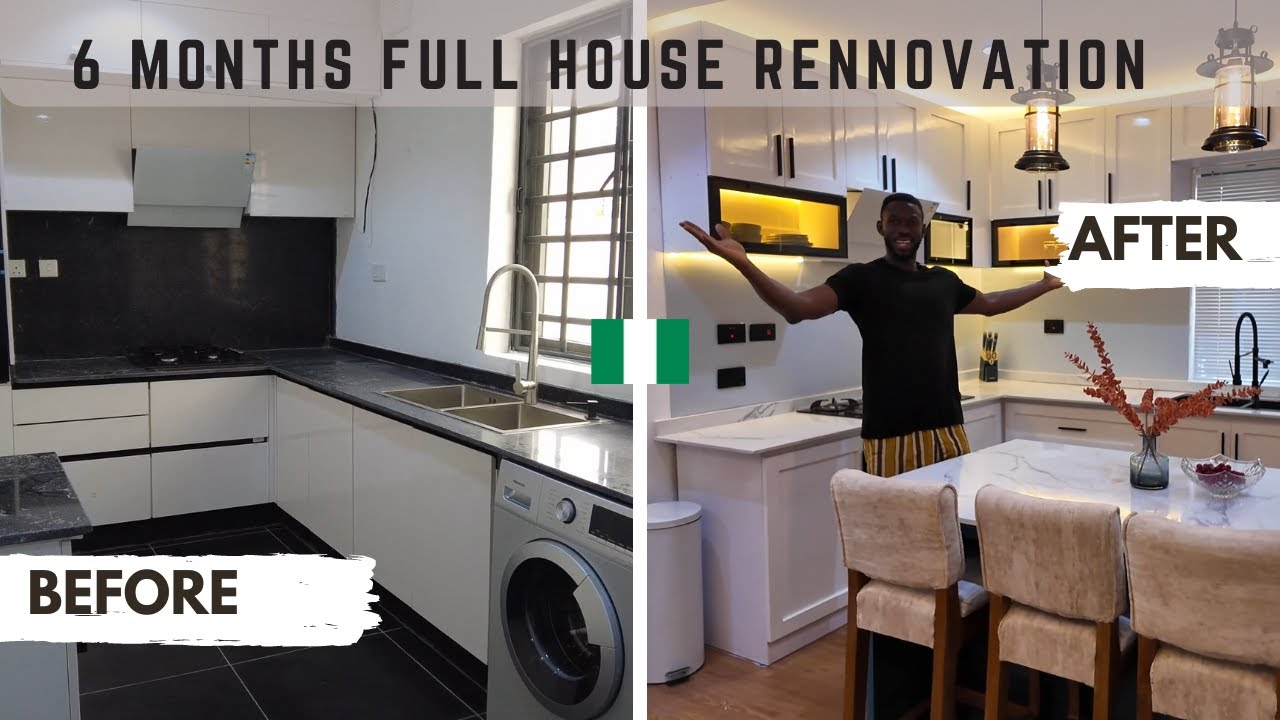Before and After of FULL House Rennovation in Lagos, Nigeria ( From Start to finish)