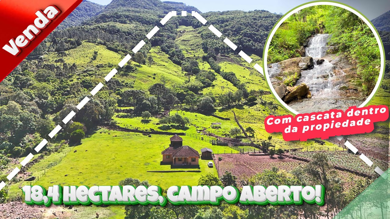 VENDIDA-18,4 HECTARES + CASCATA PARTICULAR + ACESSO PRIVADO AO RIO + CAMPO LIMPO