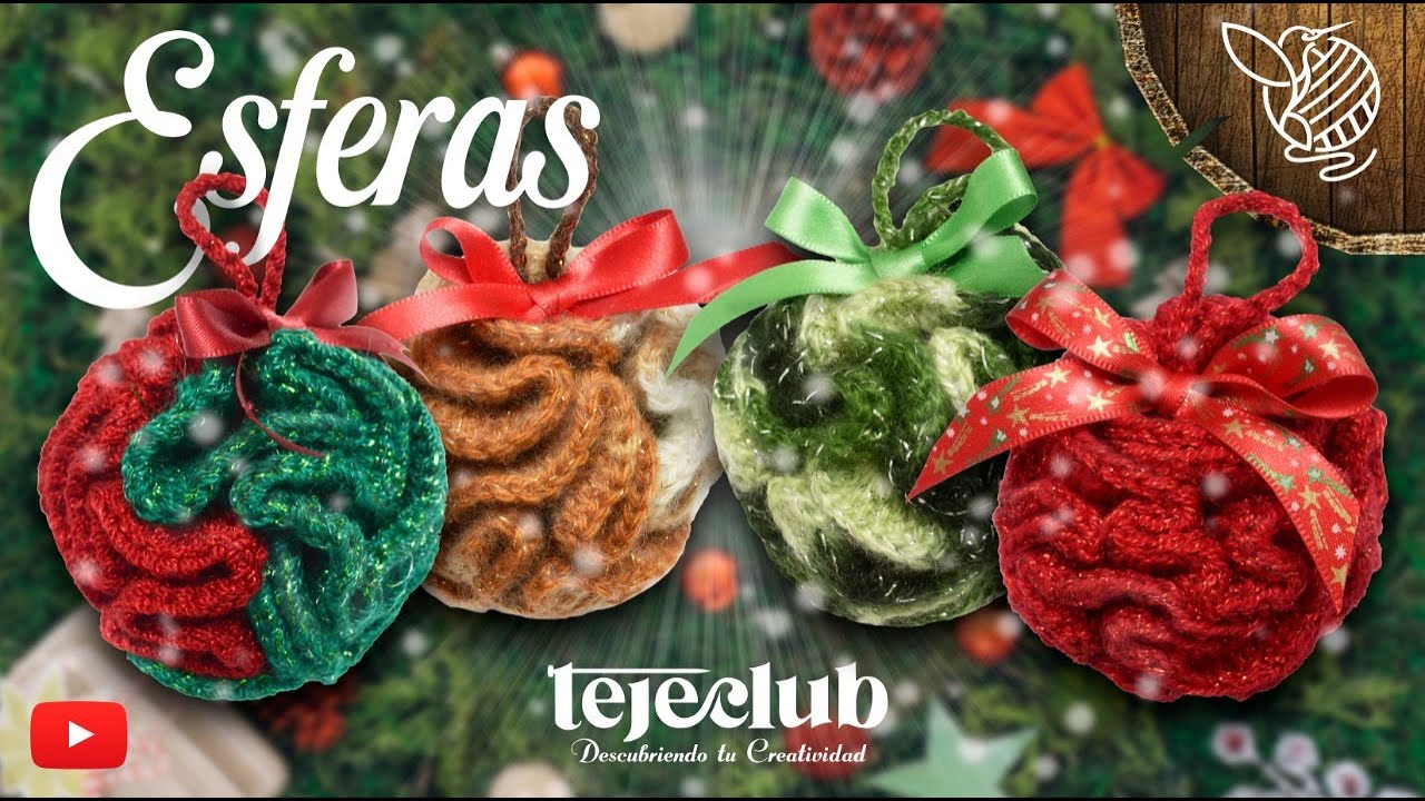 Esferas De Navidad a Crochet facilísimas.