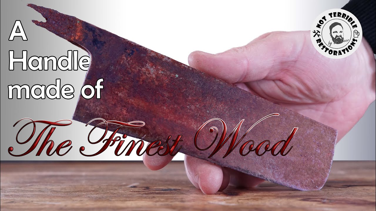 Making A Hidden Tang Knife Handle From Bloodwood & Ebony | Restoration of Japanese Knife