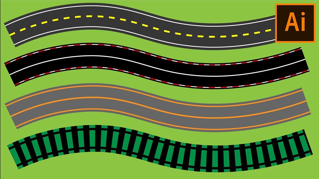 How to draw Roads in Adobe Illustrator