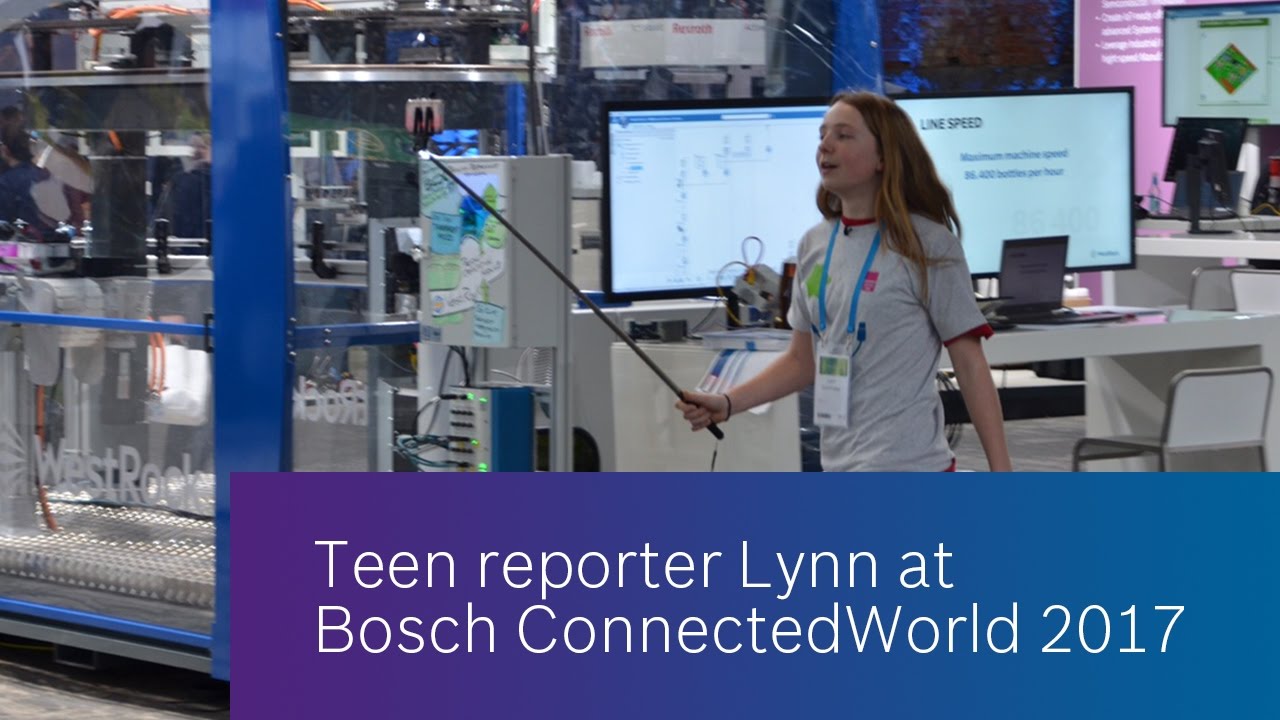 Teen reporter Lynn at Bosch ConnectedWorld 2017