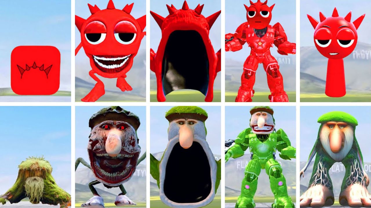 WHO WILL WIN? EVOLUTION OF ALL SPRUNKI RADDY RED VS ALL BRR BRR PATAPIM In Garry's Mod!