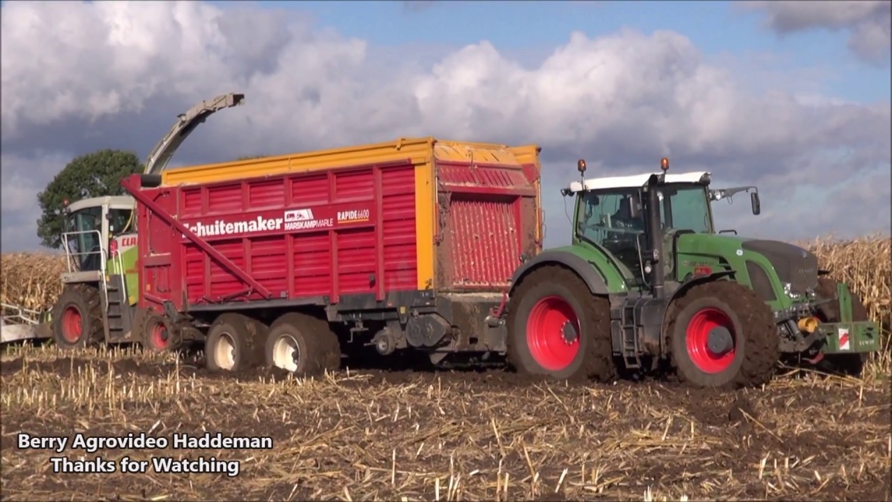 Harvesting Maize  - Modderen 2017 - muddle in maize | Marskamp Marle | Claas Jaguar 780 | Fendt