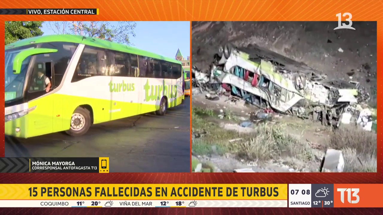Bus desbarranca en Taltal y deja al menos 15 fallecidos