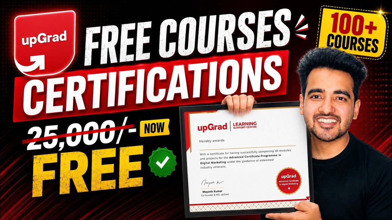 UpGrad Just Launched NEW Free Professional Certification Courses | Students, Freshers & Jobseekers