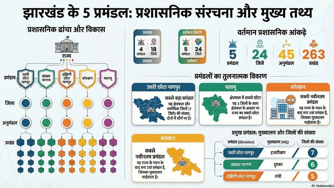 झारखंड के सभी 5 प्रमंडल 🗺️ | 5 Divisions of Jharkhand Explained #jpsc #jssc 