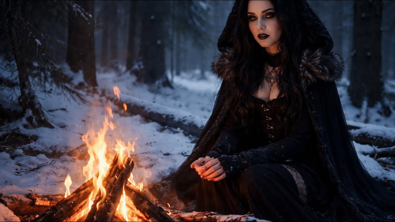 Winter Campfire Stillness With Soft Piano Ambience