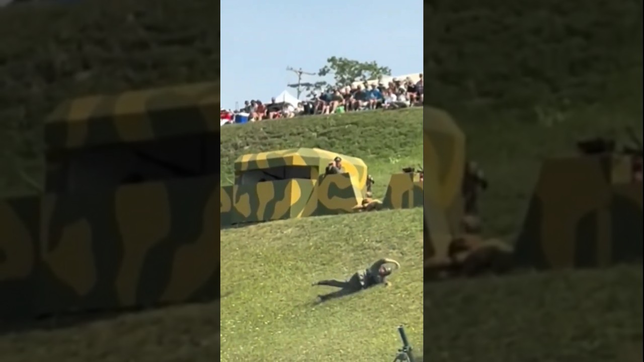 WW German Soldier Failed Attempt at Escape from Americans at WW D Day Reenactment in Conneaut Ohio