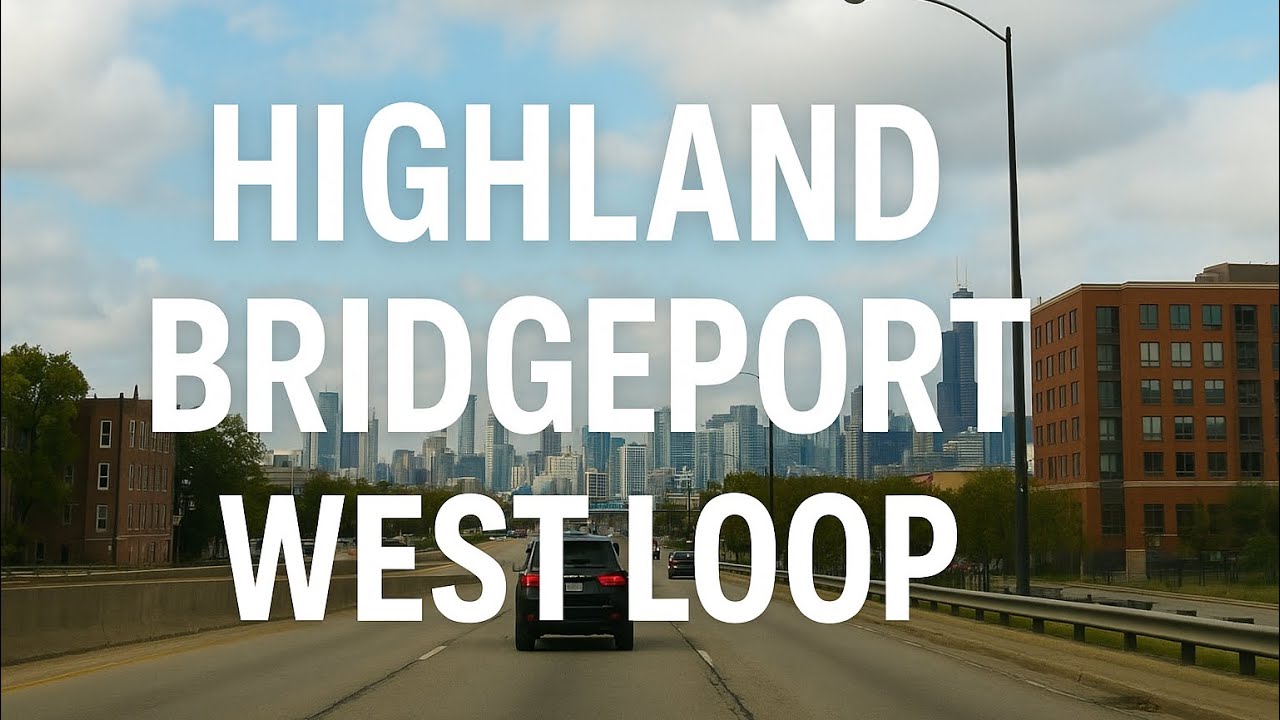 Relaxing Chicago City Drive | Highland → Bridgeport → West Loop → Loop