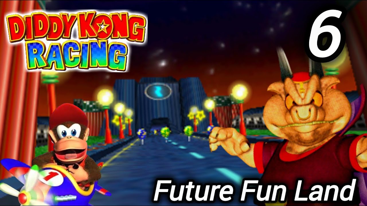 All Of Future Fun Land! Diddy Kong Racing HD (retroarch emulator)