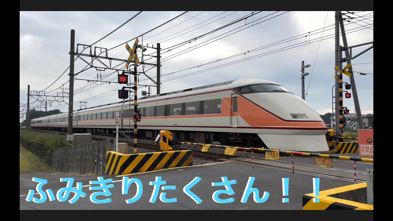 【電車】【ふみきり】東武スカイツリーライン　東急　リバティ　スペーシア　りょうもう　train video japan railway crossing railroad 鉄道