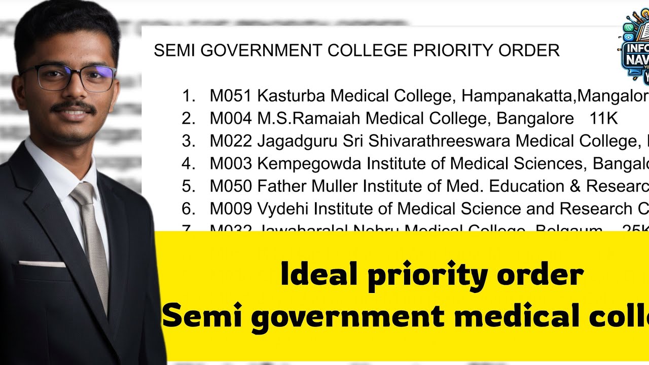 Semi Government medical College ideal priority order #neet2026 #priorityorderformedicalcollege #neet
