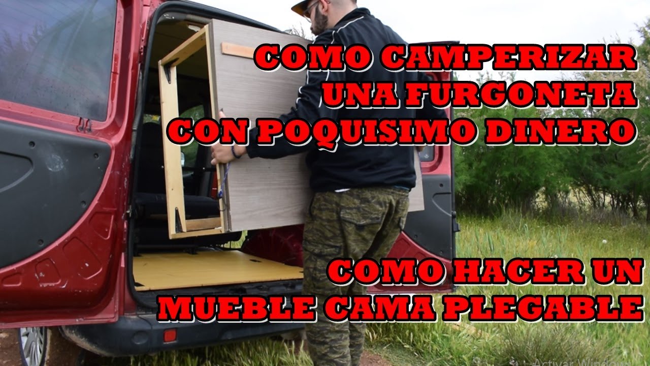 🔨CAMPERIZA TU FURGONETA O COCHE CON ESTE MUEBLE CAMA PLEGABLE SIN HOMOLOGAR
