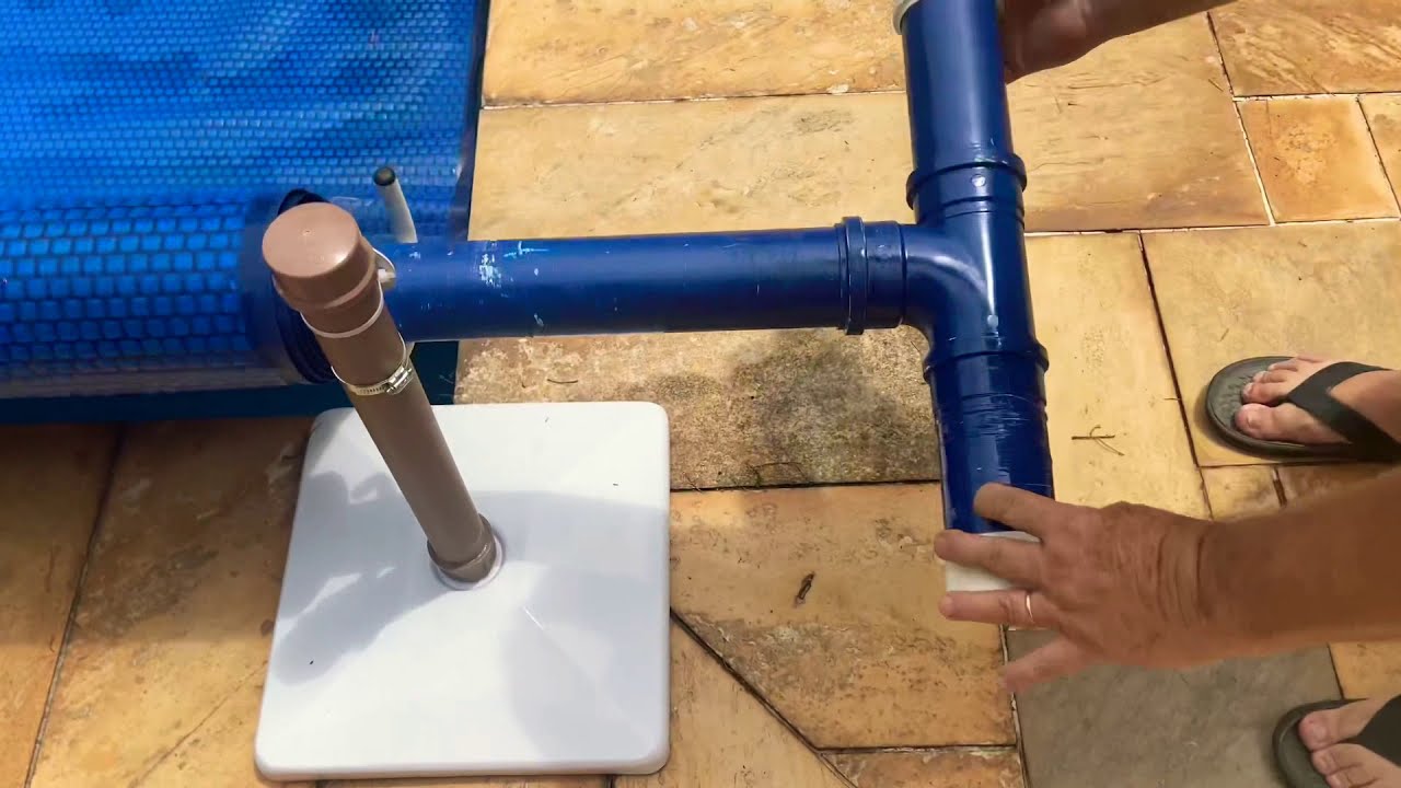 Enrolador de capa térmica caseiro pra piscina gastando só 100 REAIS