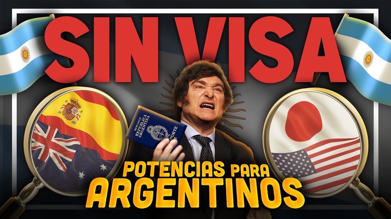 Los 10 países POTENCIAS que NO EXIGEN VISA a ARGENTINA