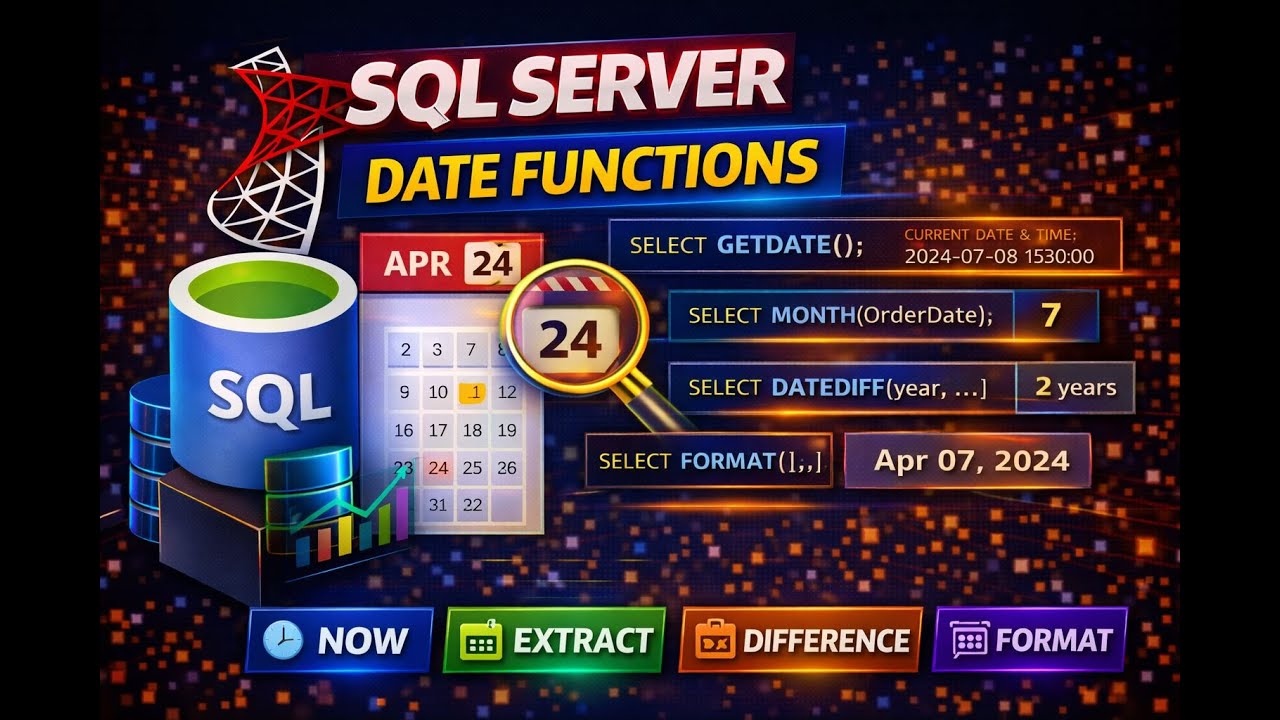 Day 16: Microsoft SQL Server Complete Course| Date Function #sql #sqlserver #interviewquestion