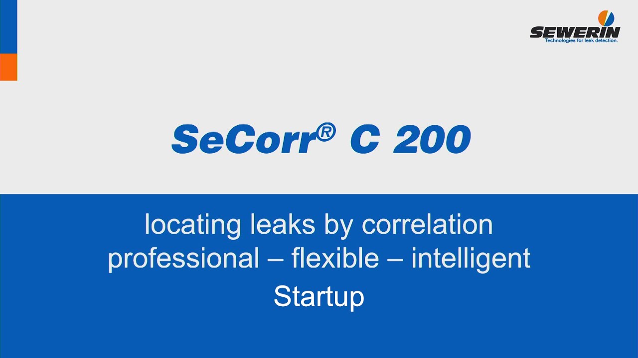 SeCorr&reg; C 200: water leak detection by correlation - The Startup
