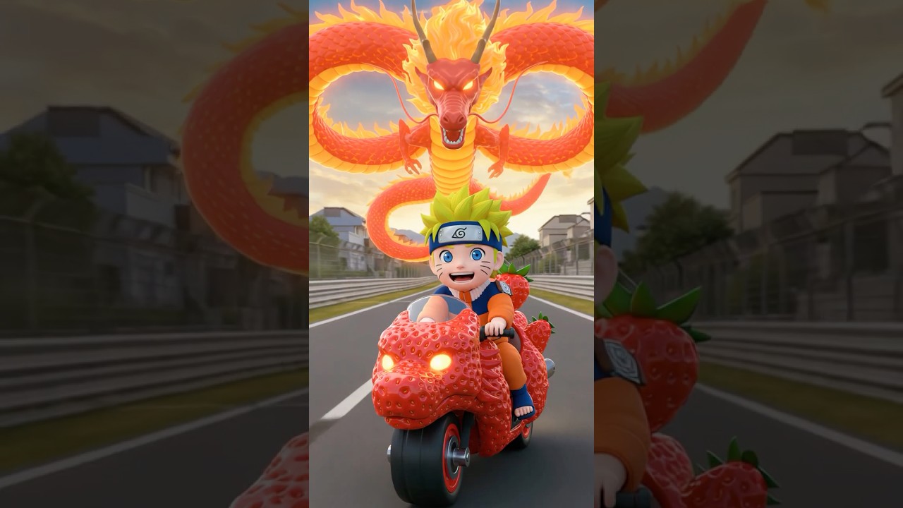 Naruto's Journey: Kid Naruto vs Kid Sasuke | Watermelon Car Destroyed&hellip; Then the Dragon Arrived!
